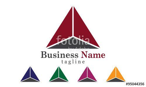 Five Triangle Logo - Triangle Icon Logo Vector With Five Color Options