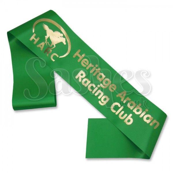 Horse Ribbon Logo - Horse Show Sashes. Champion Tri Coloured Equestrian Sashes
