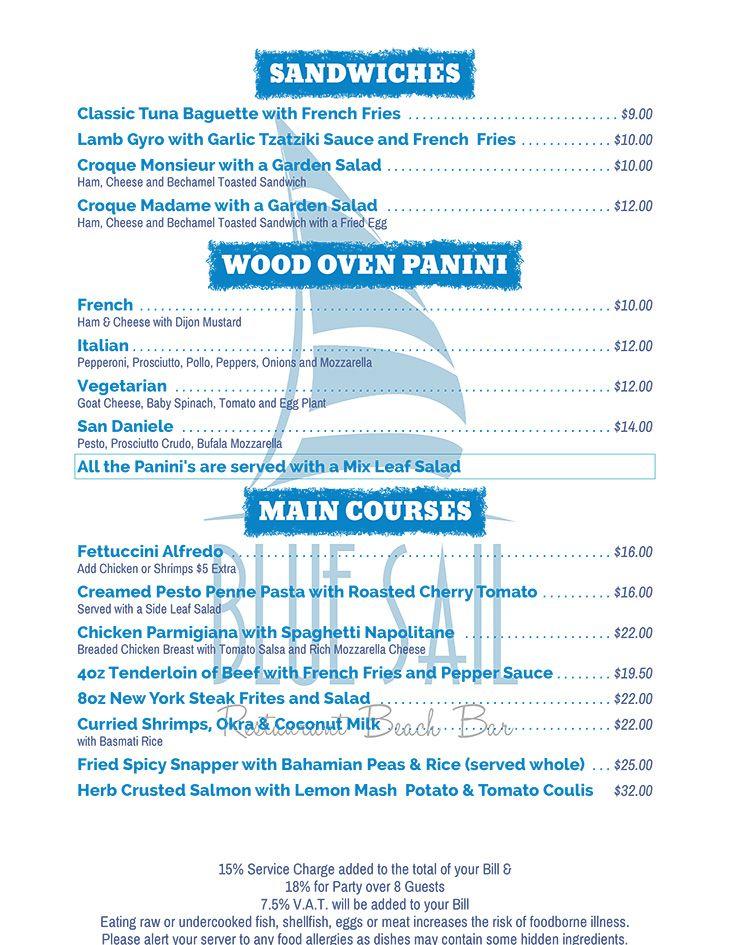 Blue Sail Logo - Blue Sail Restaurant Beach Bar / Paradise Island