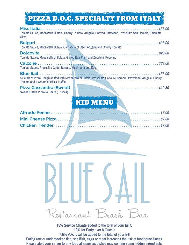 Blue Sail Logo - Blue Sail Restaurant Beach Bar / Paradise Island