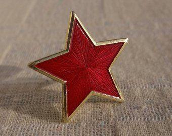 Soviet Red Star Logo - Communist star pin