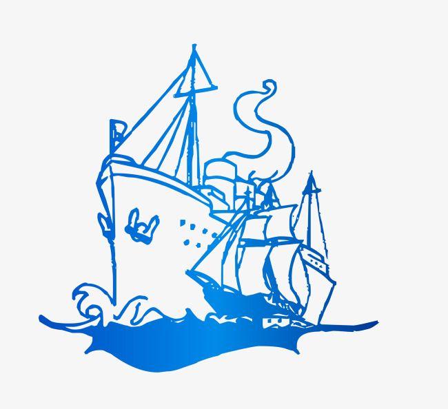 Blue Sail Logo - Vector Blue Sail Sail, Vector, Cartoon Hand Painted, Start Sailing