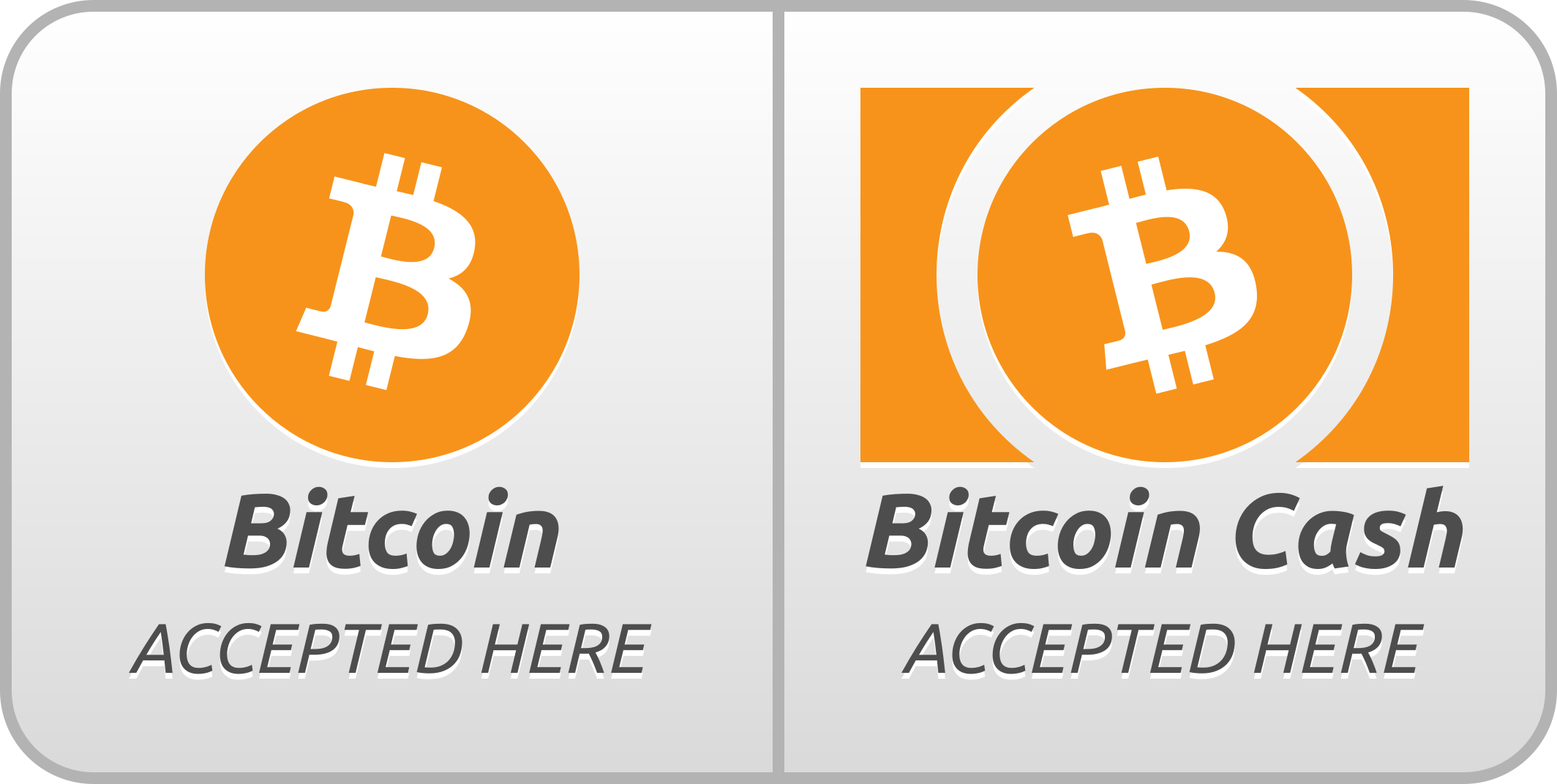 Cash Accepted Logo - Accept Small Bitcoin Bitcoincash Round, Bitcoin Cash