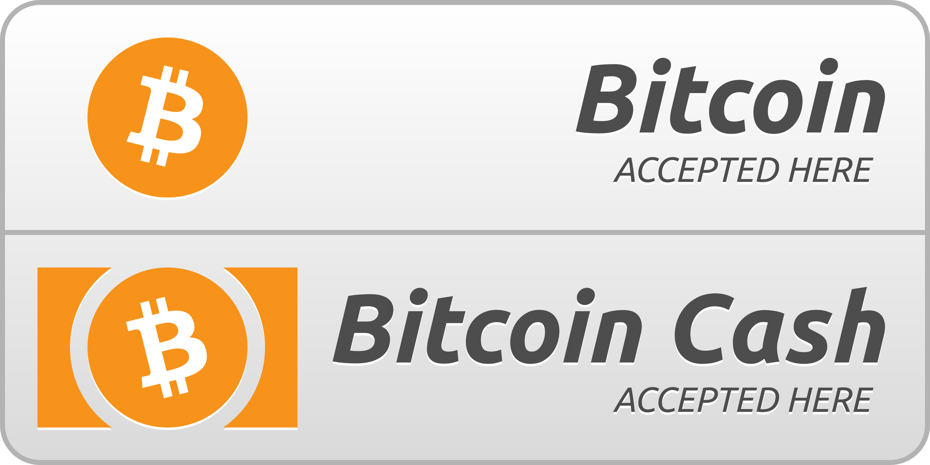 Cash Accepted Logo - Accept Large Bitcoin Bitcoincash Round, Bitcoin Cash