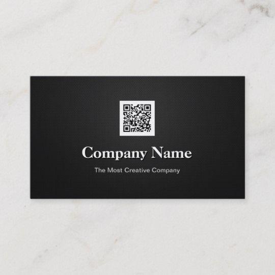 Black and White Rectangle Company Logo - Premium Black White Company Business QR Code Logo Business Card