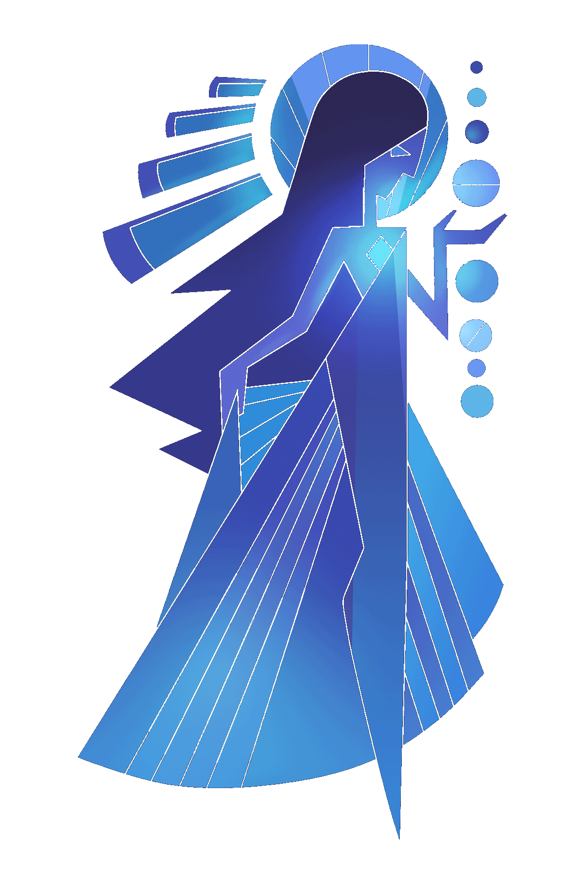 Steven Universe Diamonds Logo - Blue Diamond Mural.png