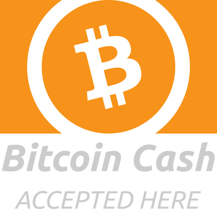 Cash Accepted Logo - accept-small-bitcoincash-light - Bitcoin, Bitcoin Cash & Litecoin Logos