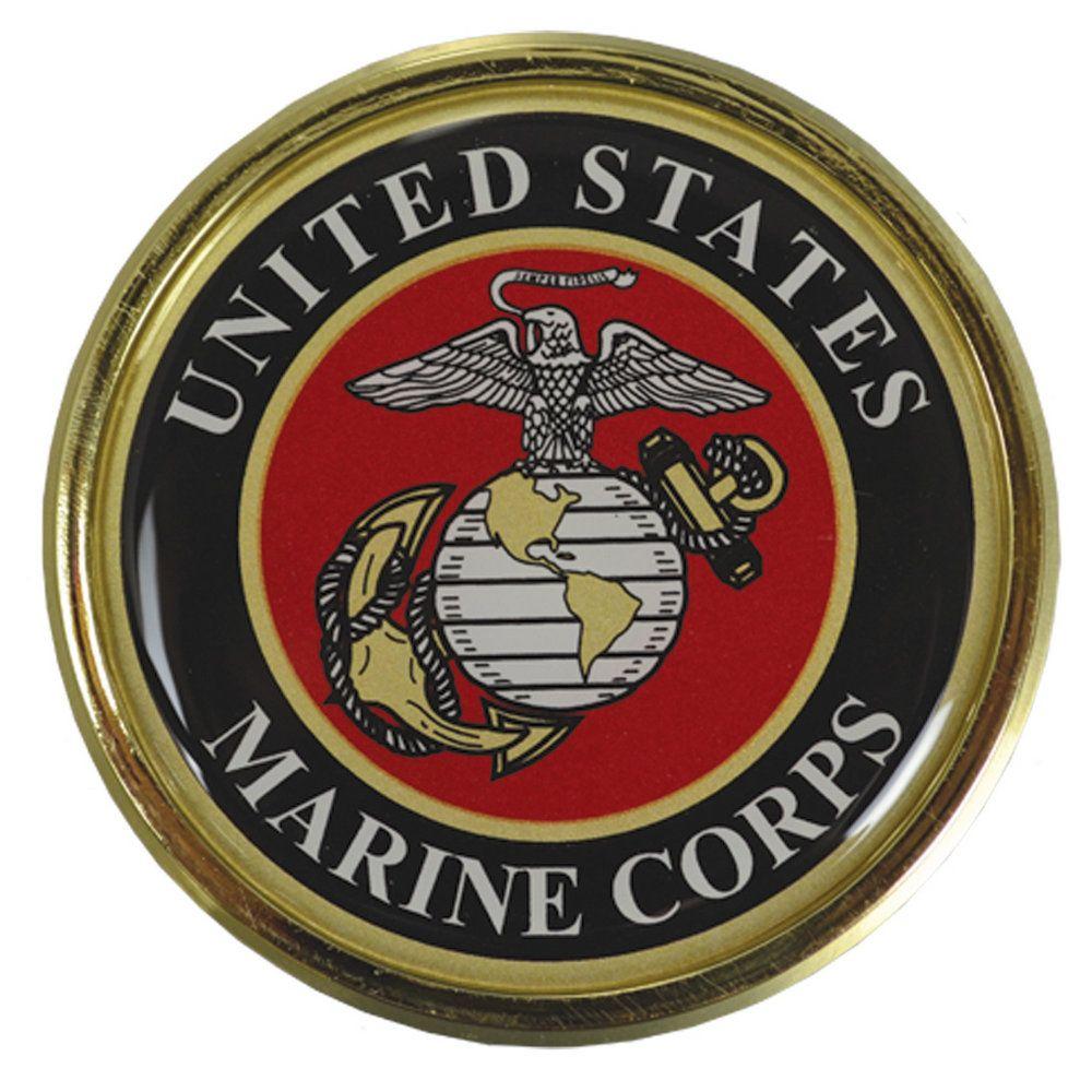 Automotive Emblems Logo - Marine Corps Chrome Auto Emblem