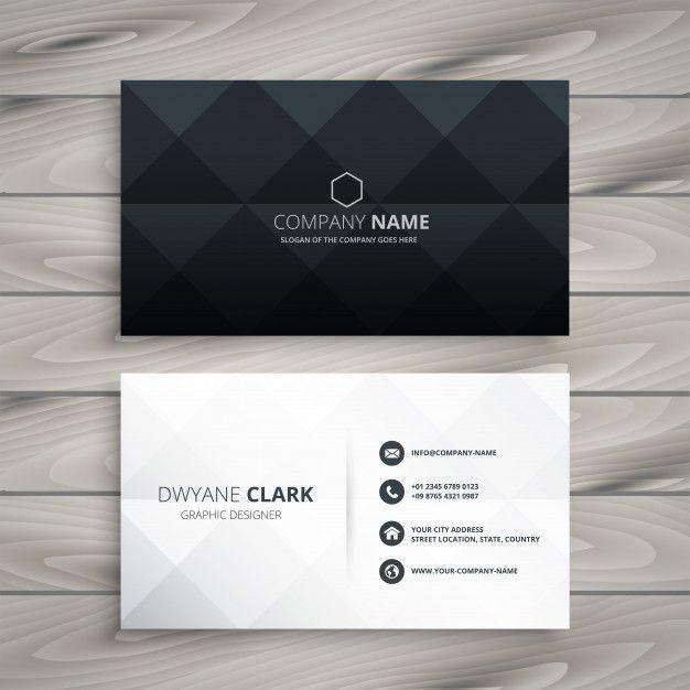 Black and White Rectangle Company Logo - Modern black and white business card design Vector