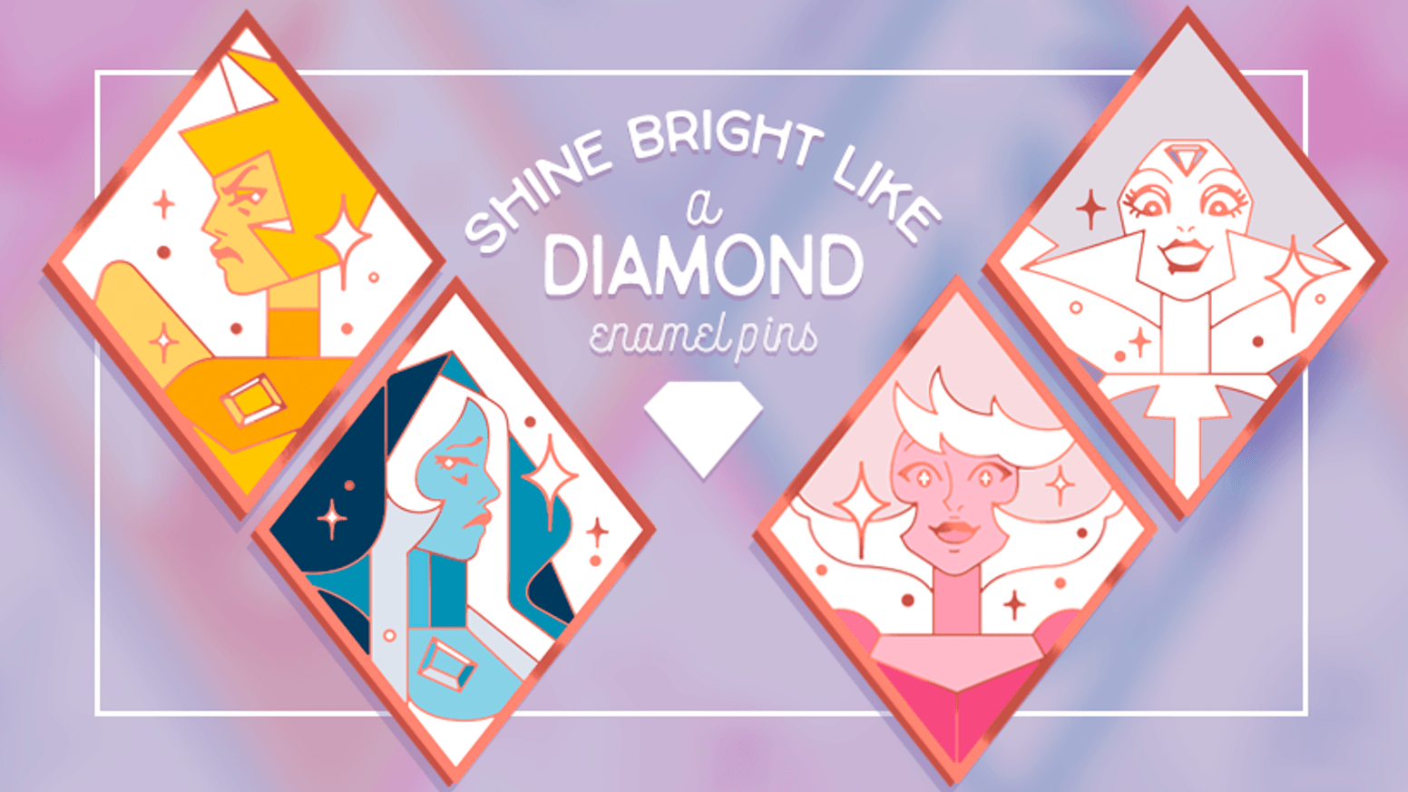 Steven Universe Diamonds Logo - Shine Bright Like a Diamond ✧ Enamel Pins