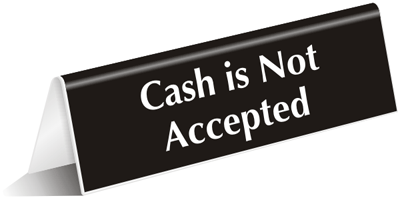 Cash Accepted Logo - No Cash Signs - No Cash Accepted Signs