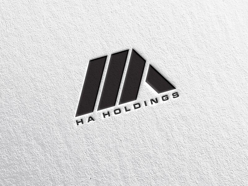 Black and White Rectangle Company Logo - Holding Company Logo Concept