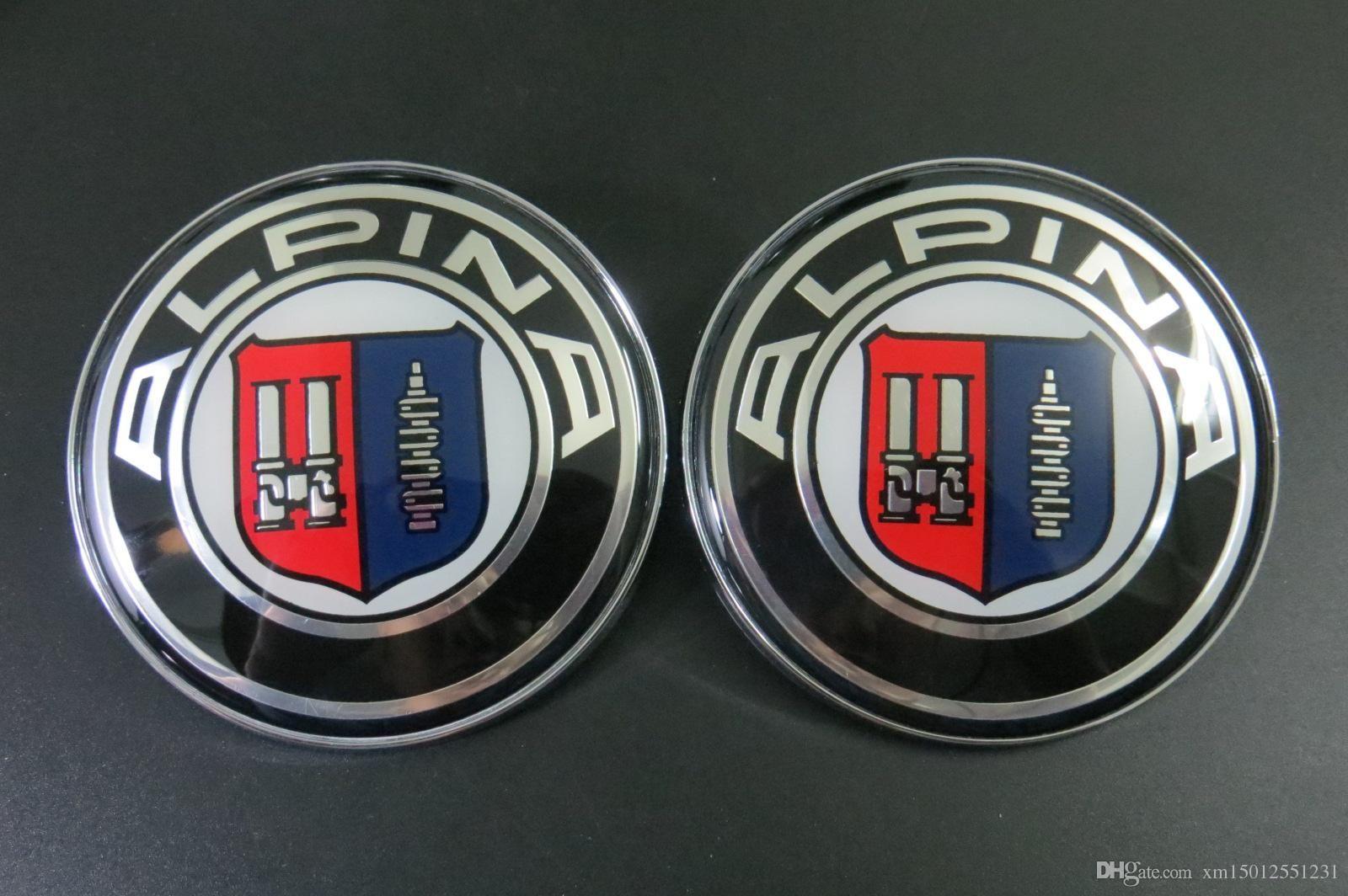 Automotive Emblems Logo - Car Styling 82mm And 74mm For ALPINA Logo Front Hood Rear Badge