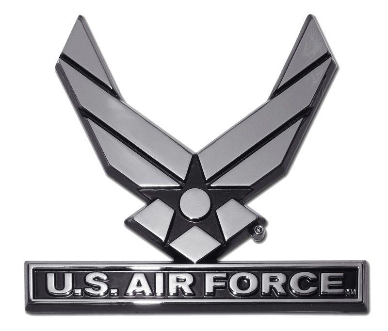 Automotive Emblems Logo - U.S. Air Force Wings Chrome Auto Emblem | Elektroplate