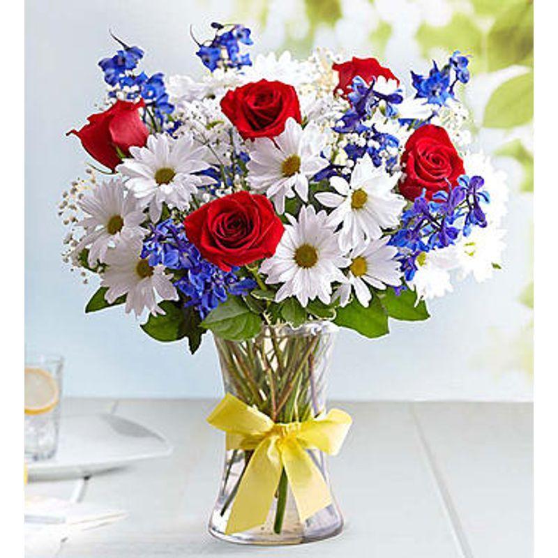 Red White Yellow Flower Logo - Red, White and Blue Vase Dayton TX Florist. Flowers and More