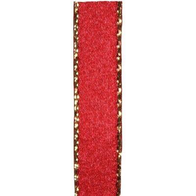 Red and Gold Ribbon Logo - Metallic Gold Edged Red Ribbon in 3mm, 7mm,15mm, 25mm widths ...