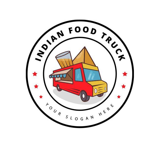 Food Truck Logo - Indian Food Truck Logo & Business Card Template Design Love