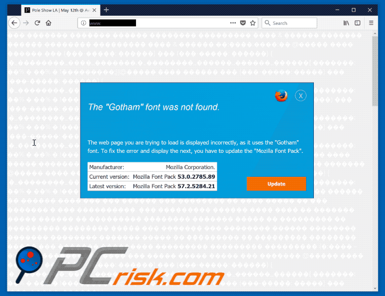 C a RIS H Ar Logo - How To Remove The Gotham Font Was Not Found POP UP Scam