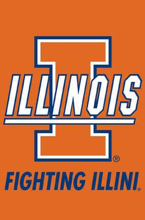 University of Illinois Logo - University of Illinois Fighting Illini Logo Sports Posters