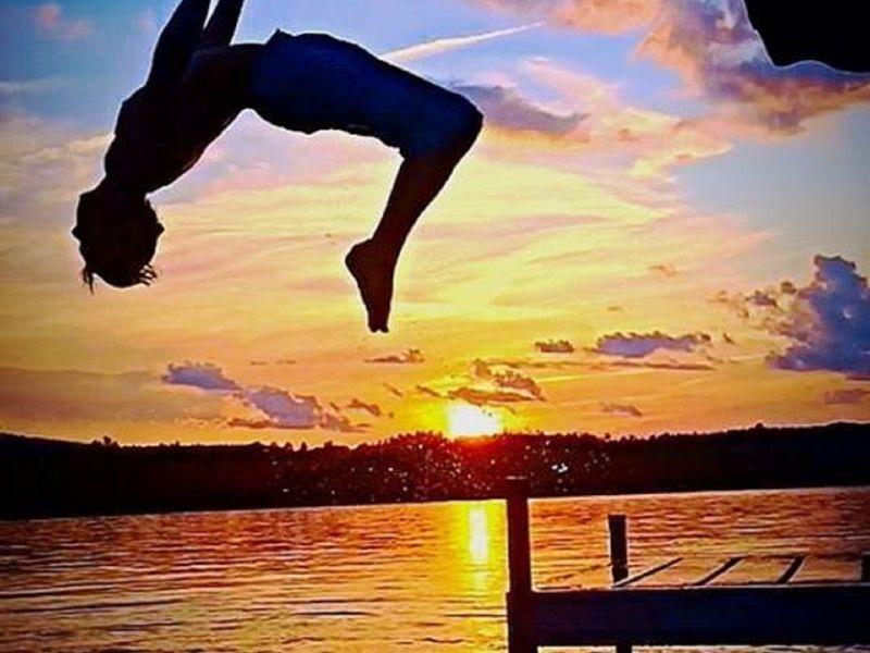 Hanstand Sunset Google Logo - Backflip at 