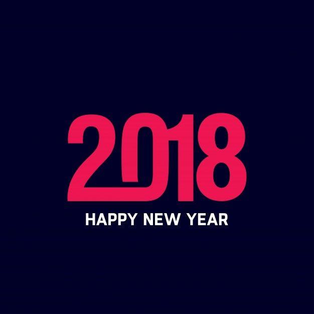 New Year 2018 Logo - Happy new year 2018 text design Vector | Free Download