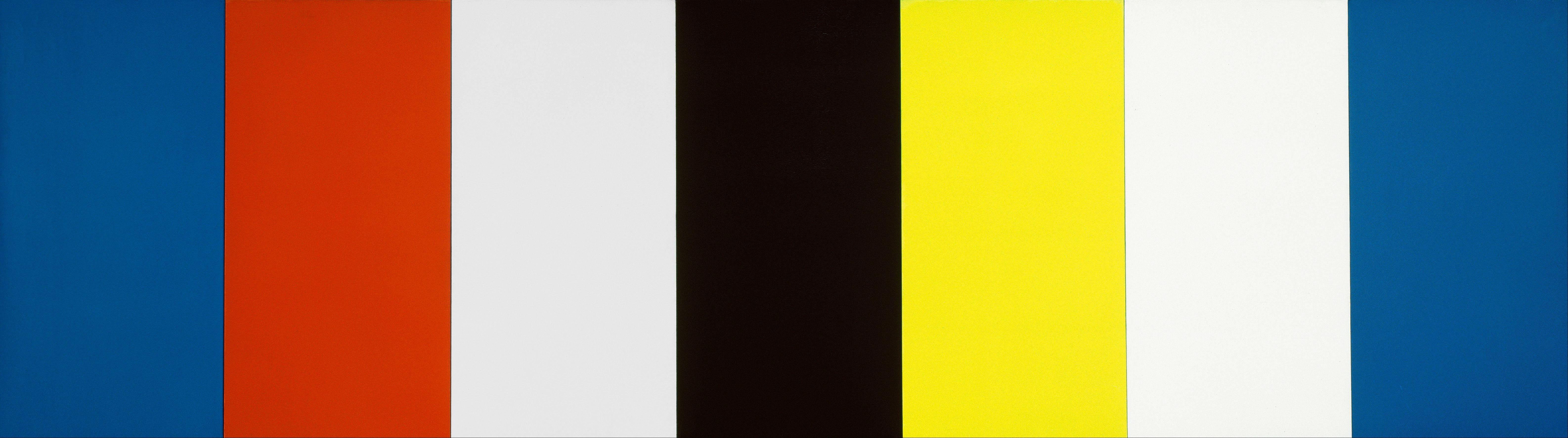 Red White and Yellow Logo - Ellsworth Kelly Yellow Blue White and Black Art