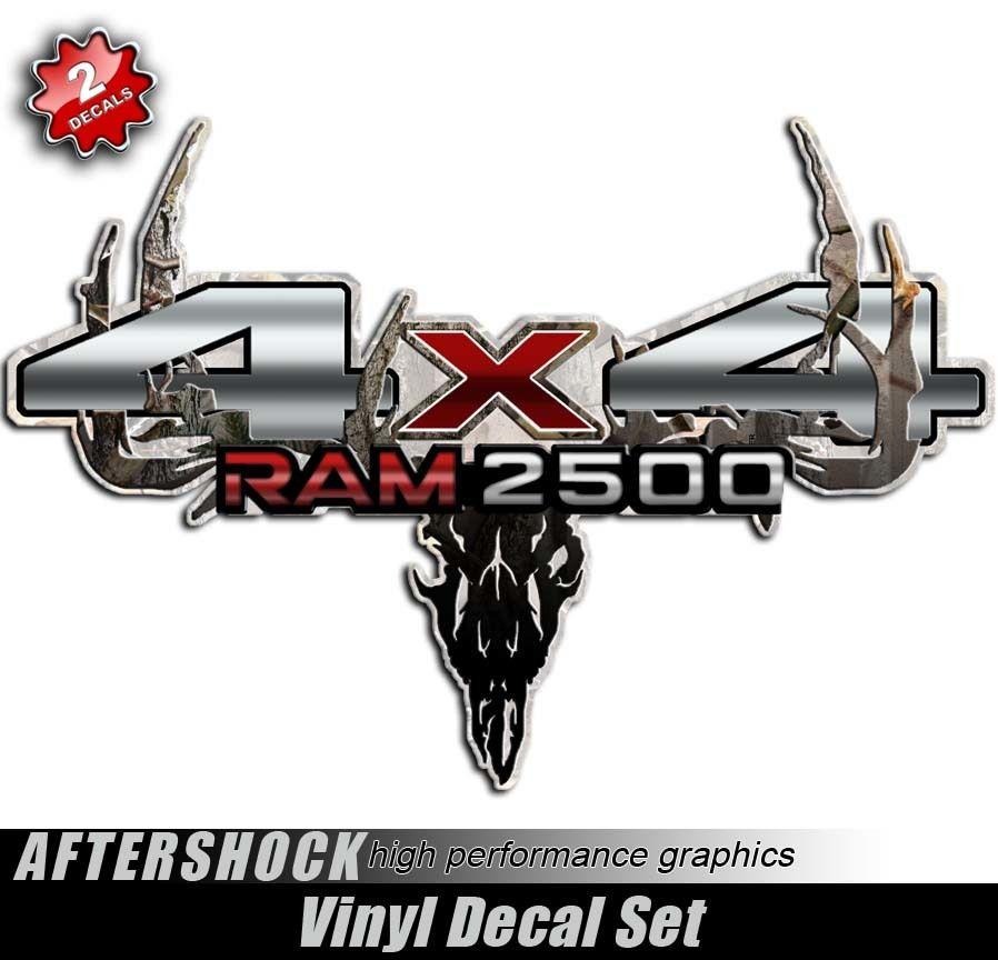 Camo Ram Truck Logo - Ram 2500 4x4 Camo Skull Truck Decals - Aftershock Decals