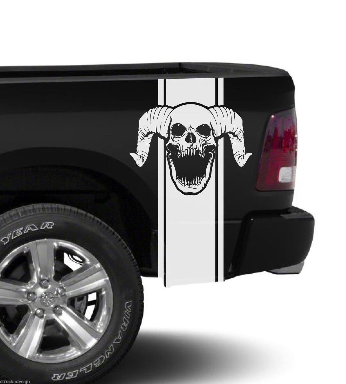 Camo Ram Truck Logo - 2019 For 2xDodge Ram Stripe Logo Graphic Decal Sticker Side Rear ...
