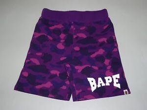 Purple BAPE Camo Logo - 17490 bape arch logo color camo sweat shorts purple XL | eBay