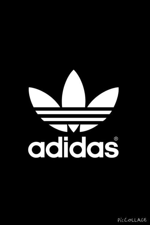 Black and White Adidas Logo - adidas, wallpaper, and background image | || Wallpaper || | Iphone ...