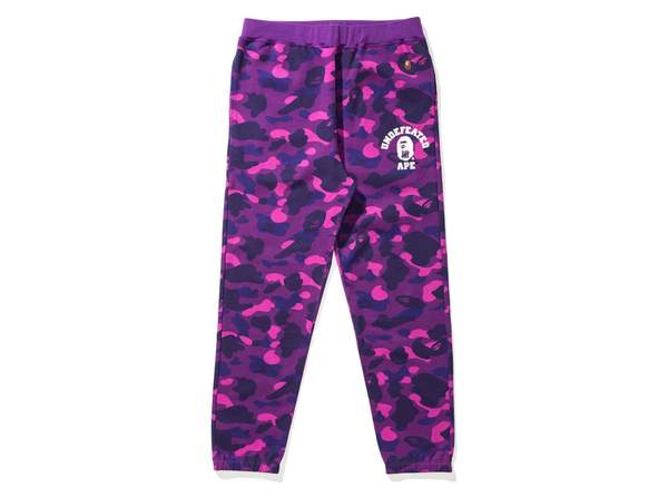 Purple BAPE Camo Logo - BAPE X UNDEFEATED COLOR CAMO SWEAT PANTS - PURPLE | Undefeated