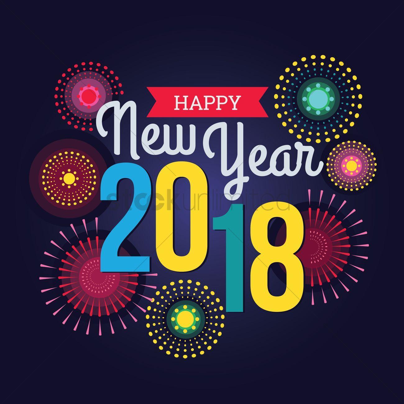 New Year 2018 Logo - Happy new year 2018 Vector Image - 2078766 | StockUnlimited