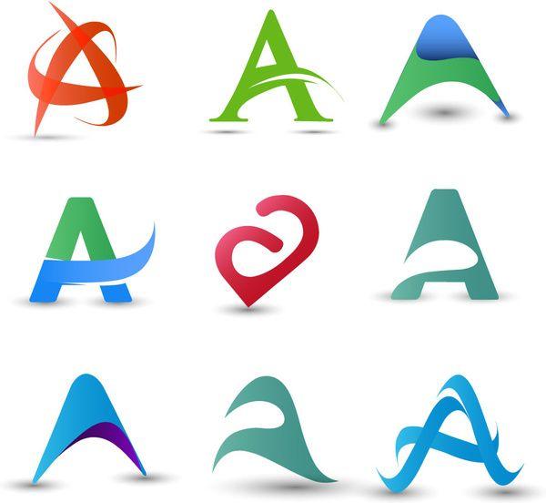 Letter a Logo - Logo design elements design with abstract letter a Free vector in ...