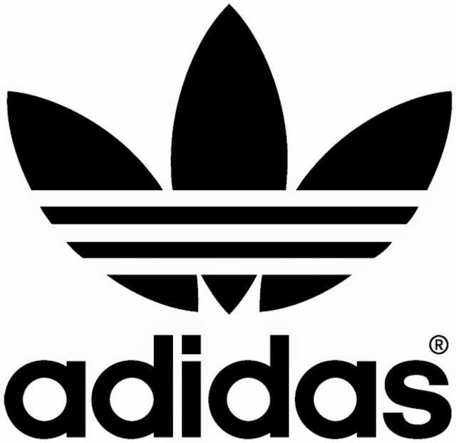Black and White Adidas Logo - Adidas Logo Sticker - Black For Sale at Surfboards.com (1914602)