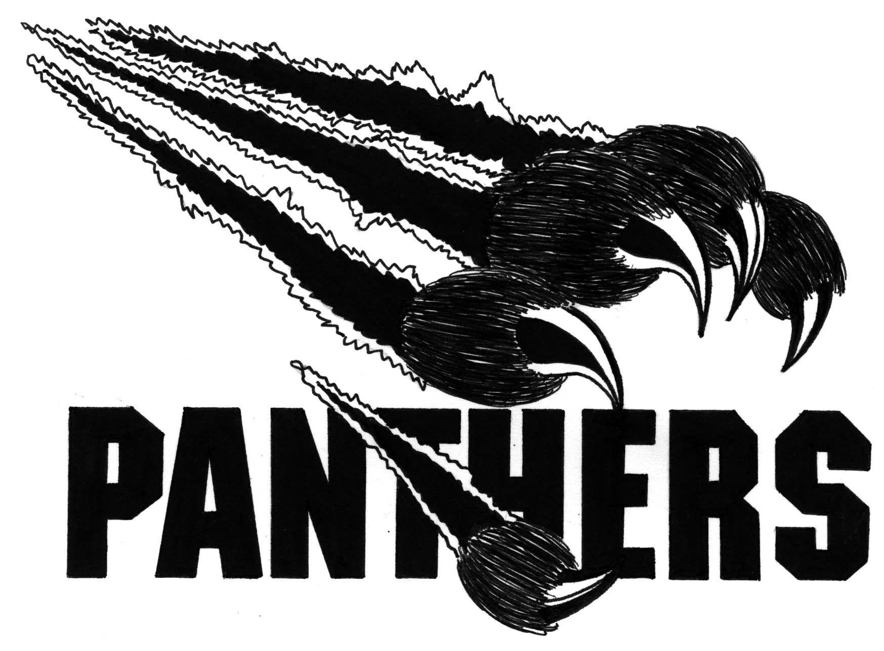 Black Panther Red Outline Logo - Panther Red Outline Logos