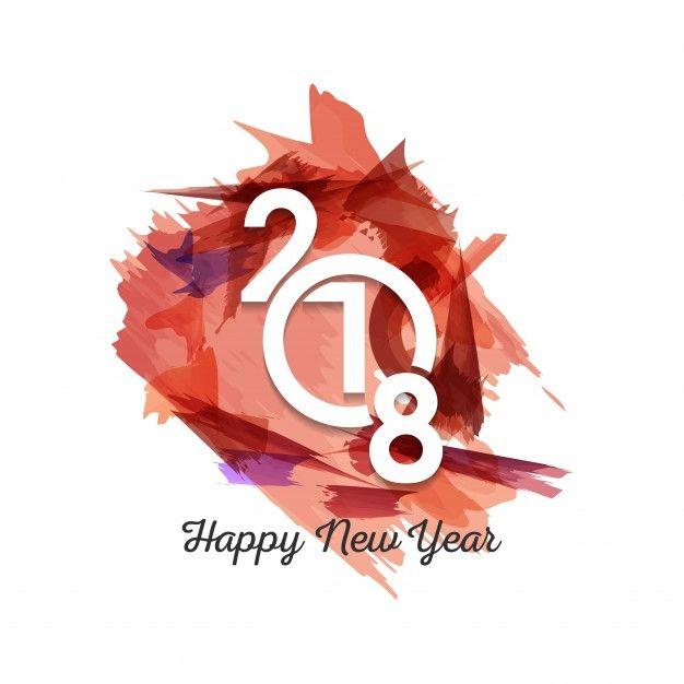 New Year 2018 Logo - Modern new year 2018 design Vector