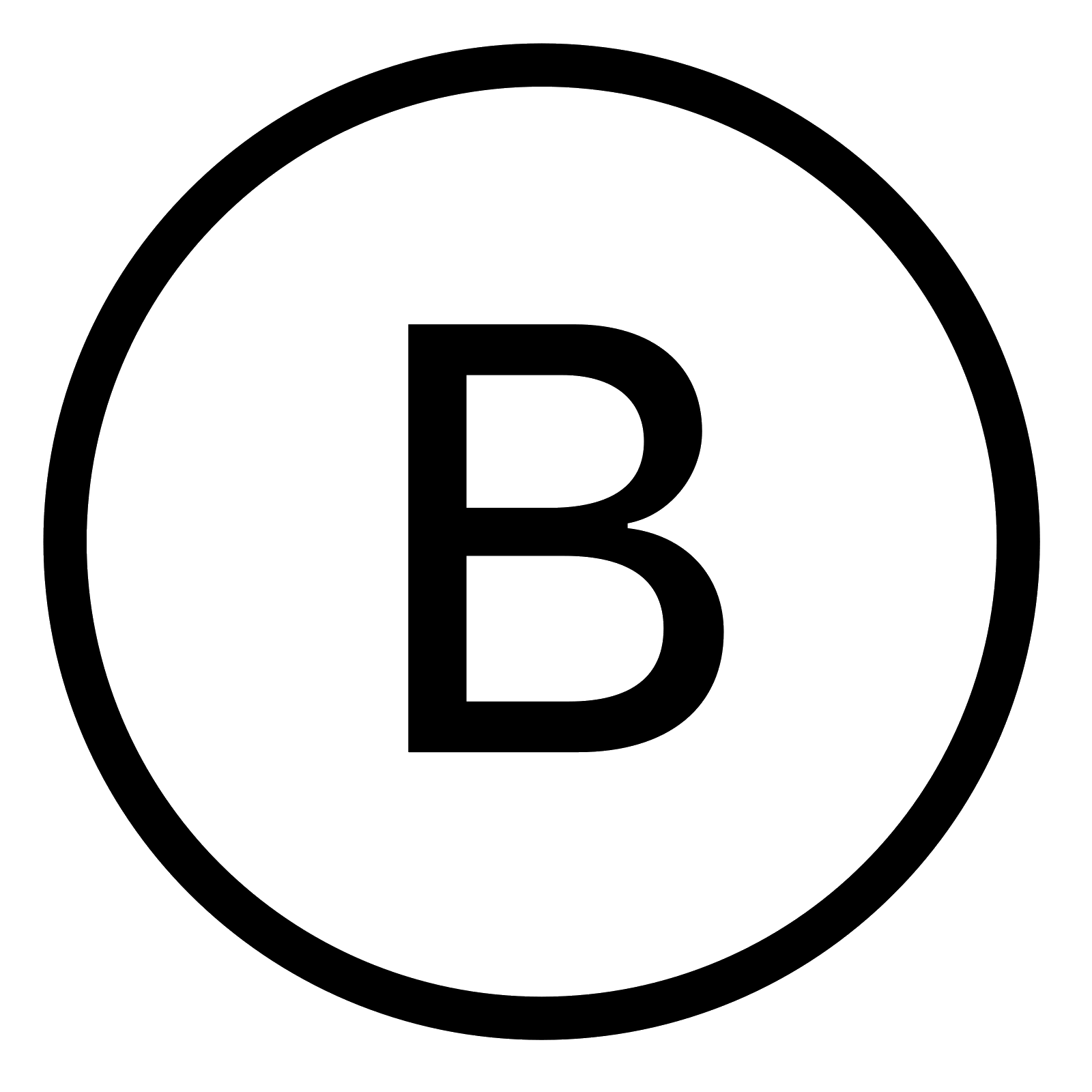 B in Circle Logo - Black White B In Circle Logo Png Images