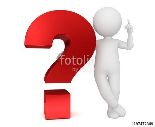 Red Person Logo - Questions asking man person figure 3d question mark red ...