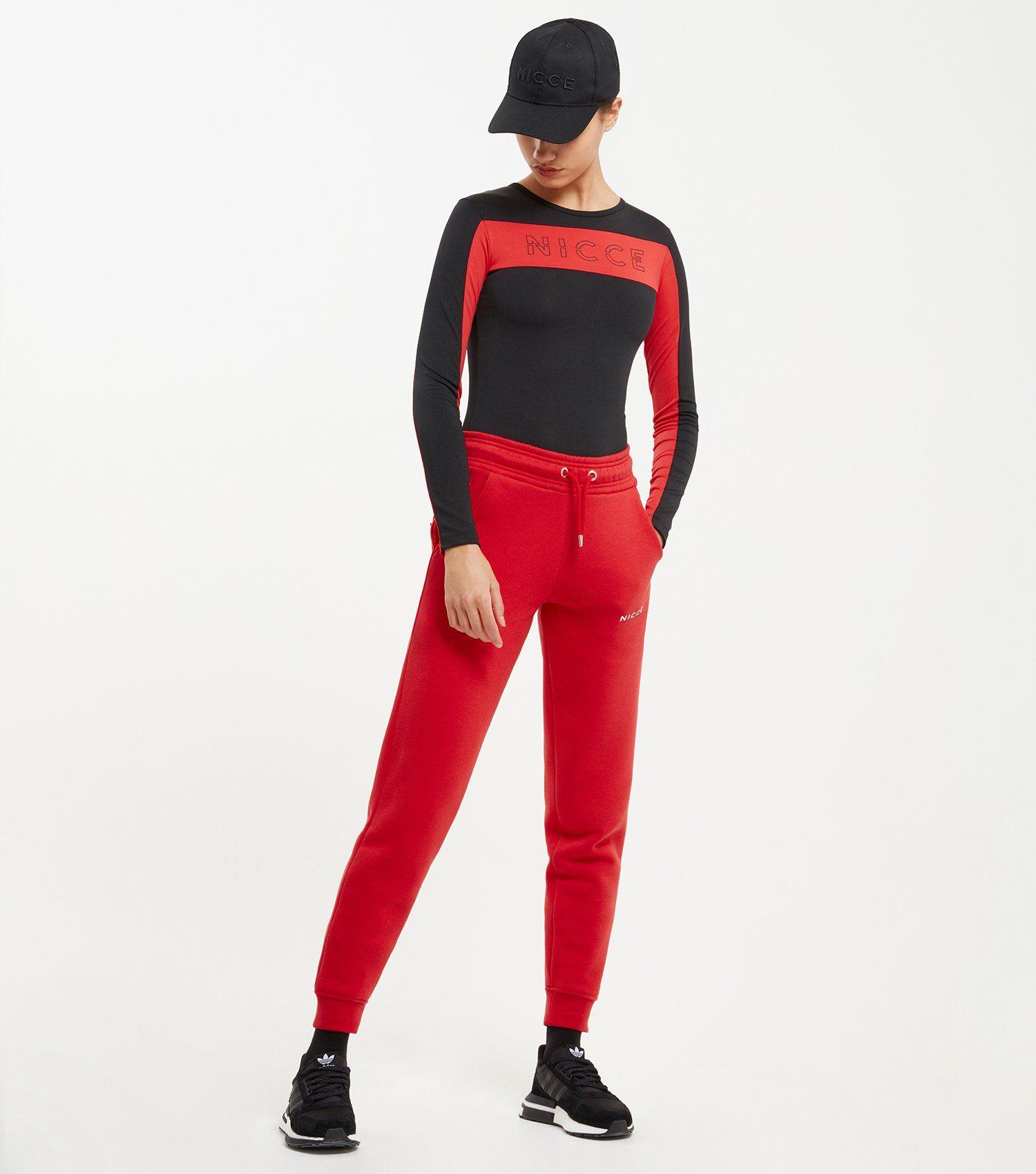 Red Person Logo - NICCE WOMENS ORIGINAL JOGGERS | RED