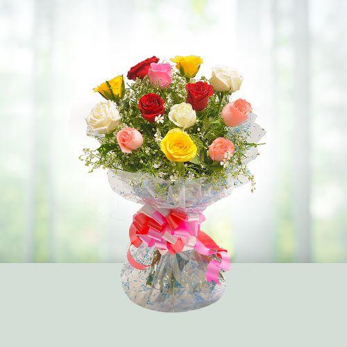 Red White Yellow Flower Logo - Send Flowers Bouquet of Red White Yellow Roses Flowers Online ...