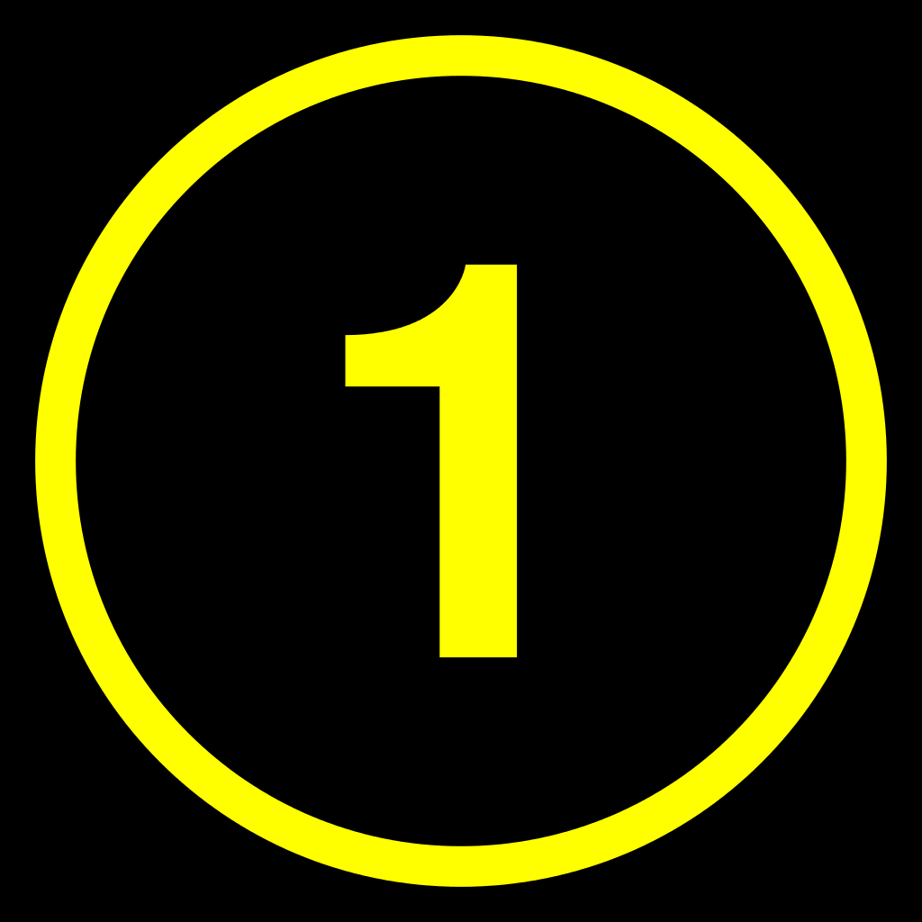 Round Black and Yellow Logo - File:1 black yellow-round.svg - Wikimedia Commons