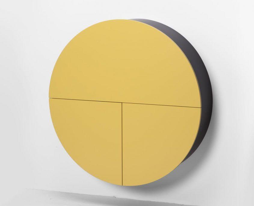 Black and Yellow Round Logo - Multifunctional Pill cabinet, black/yellow - EMKO online store