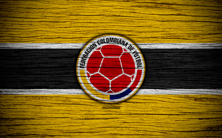 Columbia Soccer Logo - Download wallpapers 4k, Colombia national football team, logo, North ...