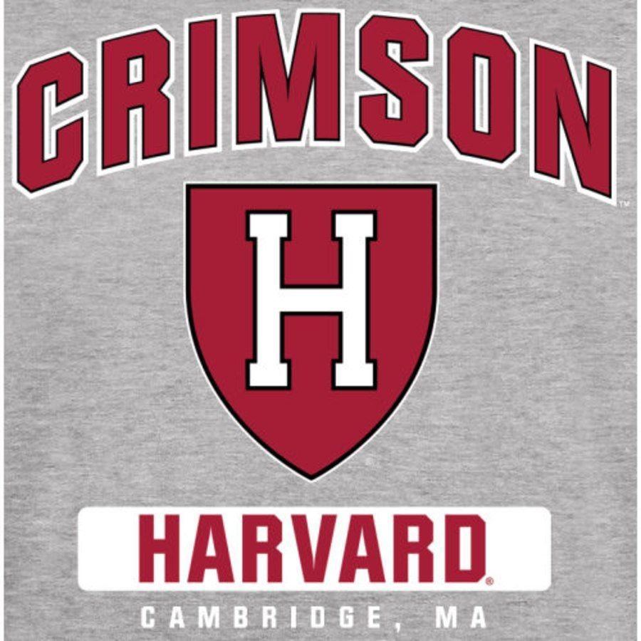 Harvard Crimson Logo - Men's Ash Harvard Crimson Big & Tall Campus Icon T-Shirt