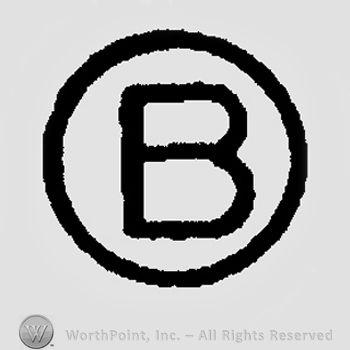 B in Circle Logo - Mark with Capital letter B inside a circle