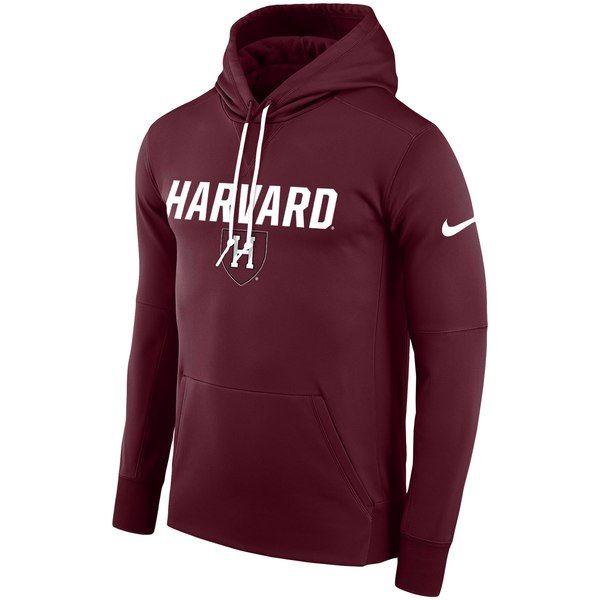 Harvard Crimson Logo - Men's Nike Crimson Harvard Crimson Logo Therma Performance Hoodie ...