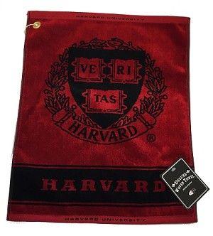 Harvard Crimson Logo - Harvard Crimson Logo Jacquard Golf Towel