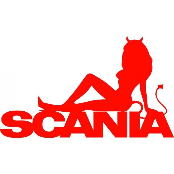 Red Girl Logo - Scania girl devil and boat stickers logos and vinyl letters