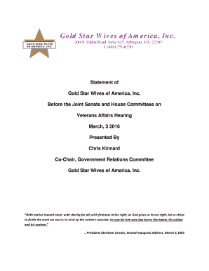 Gold Star Wives of America Logo - Fillable Online docs house Gold Star Wives of America, Inc. - U.S. ...