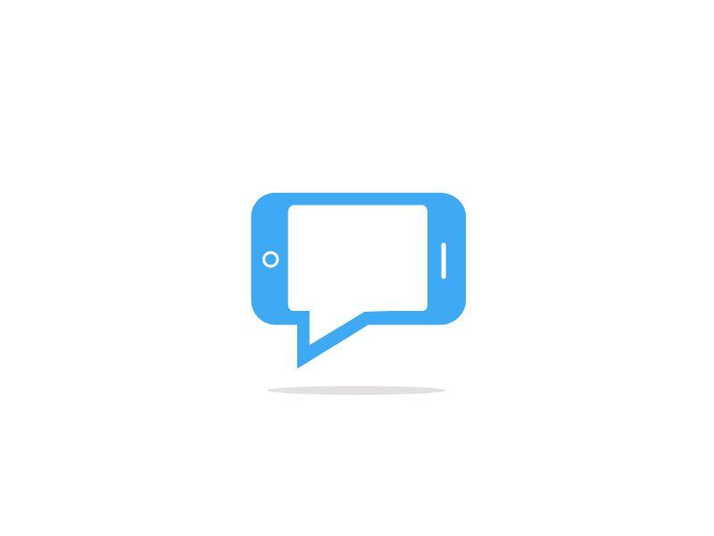 Simple Phone Logo - Mobile App Chat Logo